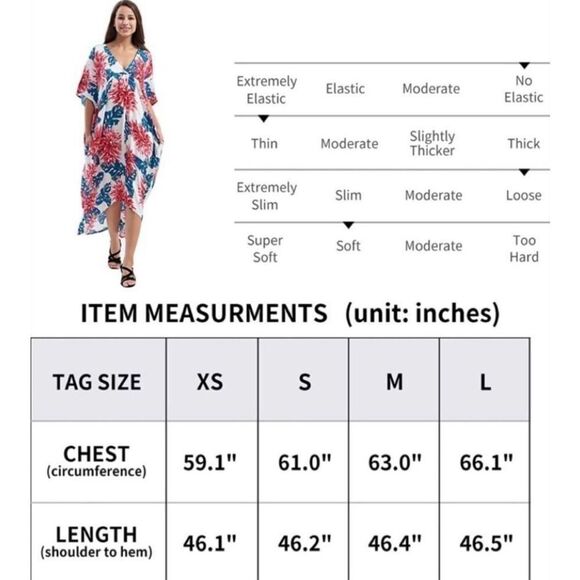 NWT Womens Yumiday Tropical Palm Flowy Airy Dress or Beach Swim Coverup - Sz S - Picture 3 of 4